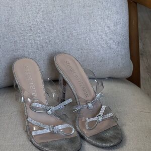 Silver Stewart Weitzman heels